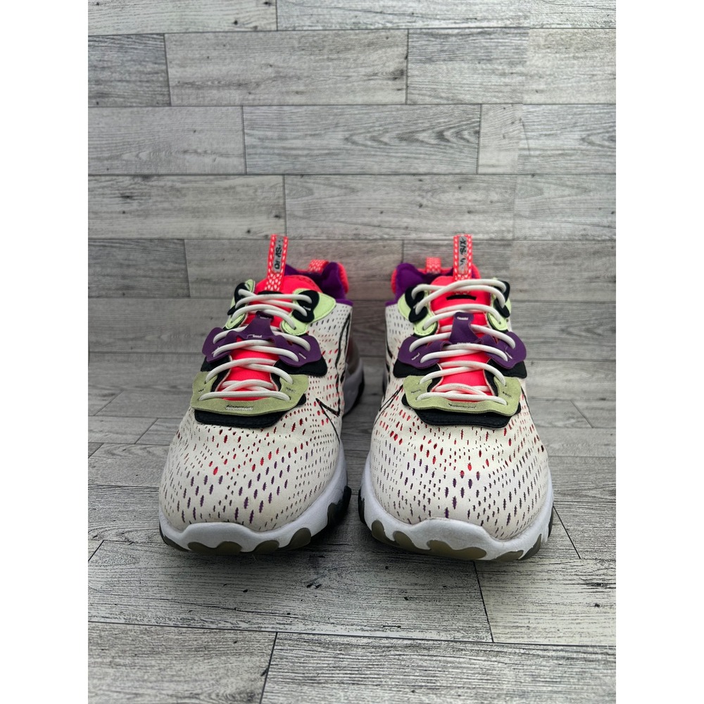 Nike React Vision CD4373-102 Running Shoes Sneakers White Multi Neon US‎ 10 Mens - Picture 3 of 12